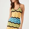 Crochet Chevron Halter Mini Dress