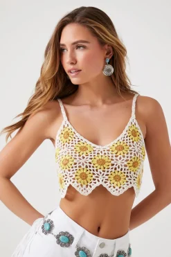 Crochet Daisy Cropped Cami