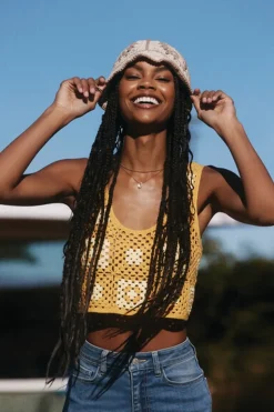 Crochet Granny Square Crop Top