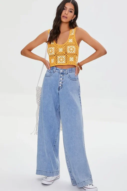 Crochet Granny Square Crop Top