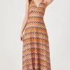 Crochet Ornate Print Halter Dress