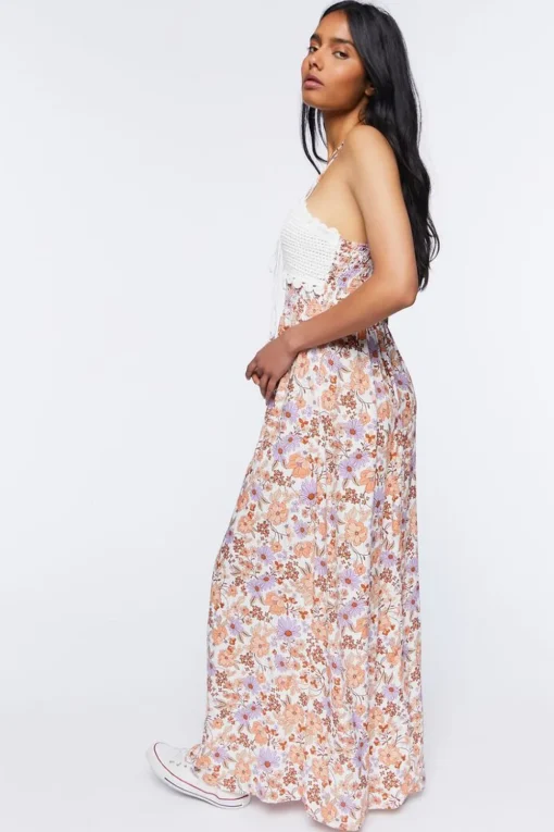 Crochet Paisley Maxi Dress