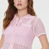 Crochet Short-Sleeve Cardigan Sweater