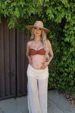 Crochet Slit Pants