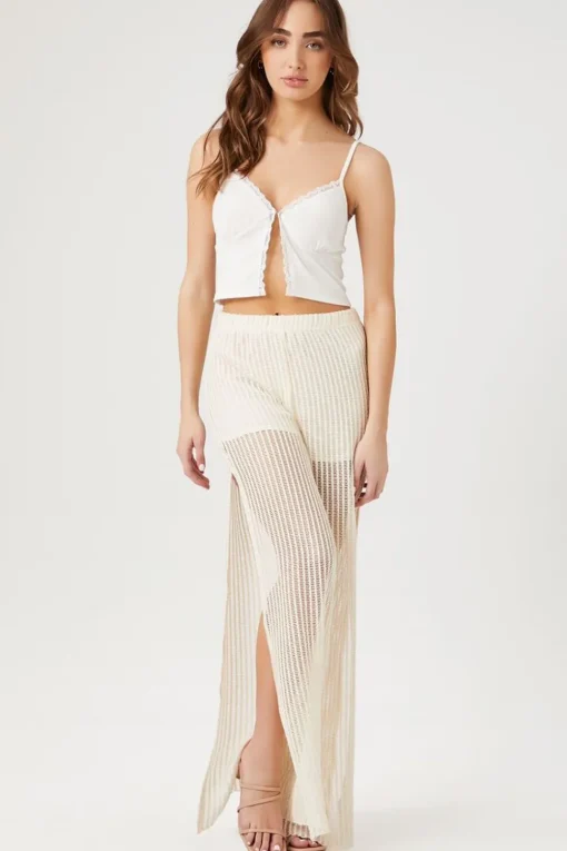 Crochet Slit Pants
