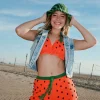 Crochet Sweater-Knit Watermelon Shorts