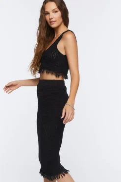 Crochet Tank Top & Skirt Set