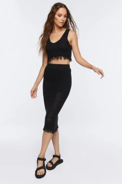Crochet Tank Top & Skirt Set