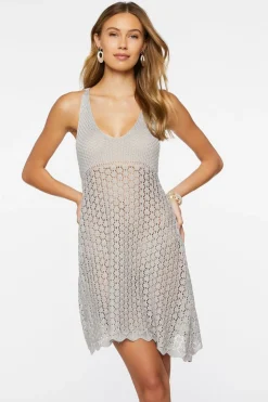Crochet Y-Back Mini Dress