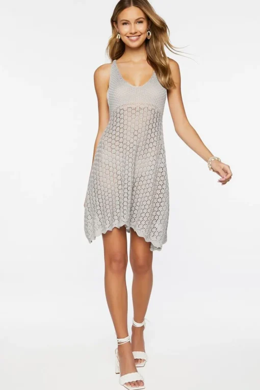 Crochet Y-Back Mini Dress