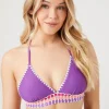 Crochet-Trim Triangle Bikini Top