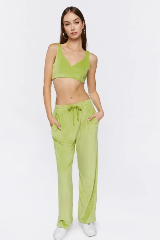 Crop Top & Drawstring Pants Set