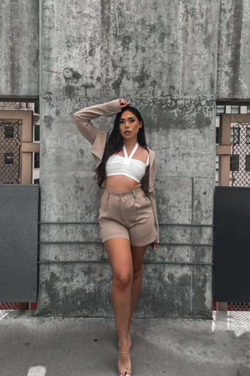 Cropped Blazer & Shorts Set