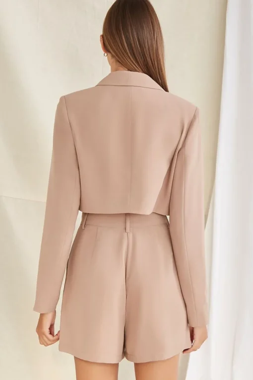 Cropped Blazer & Shorts Set