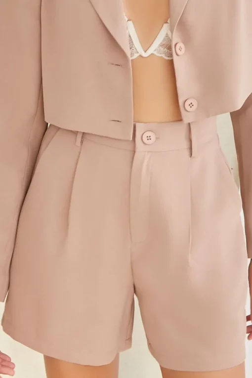 Cropped Blazer & Shorts Set