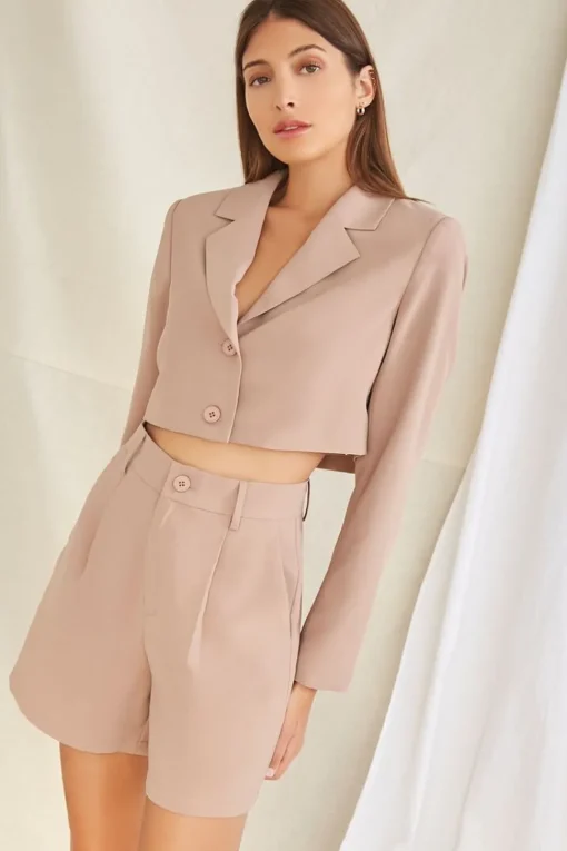 Cropped Blazer & Shorts Set