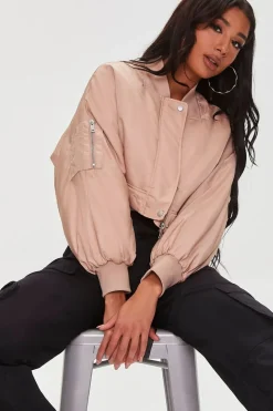 Cropped Bomber Jacket