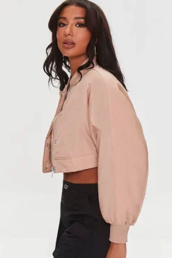Cropped Bomber Jacket