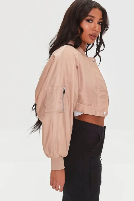 Cropped Bomber Jacket