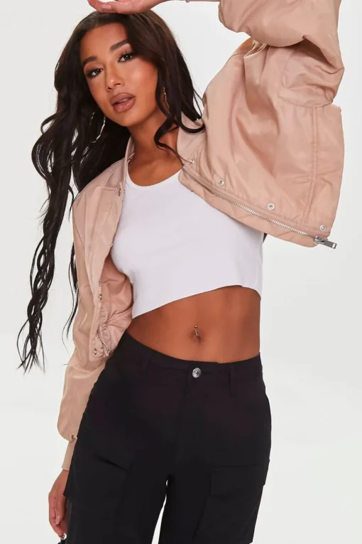 Cropped Bomber Jacket