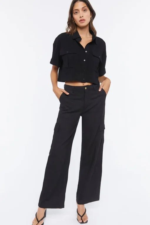 Cropped Boxy-Fit Shirt
