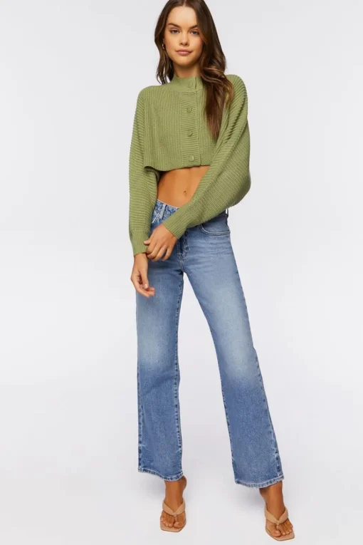 Cropped Cardigan Sweater