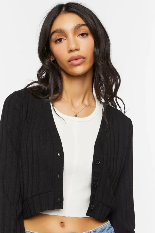 Cropped Cardigan Sweater