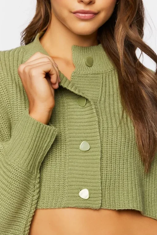 Cropped Cardigan Sweater