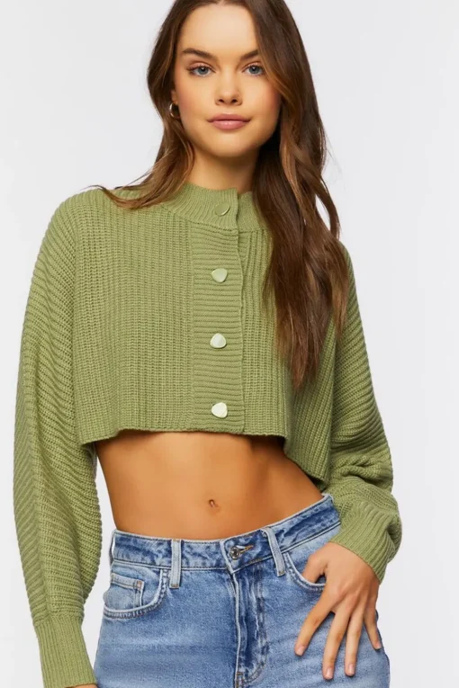 Cropped Cardigan Sweater