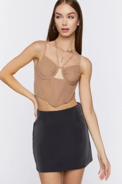Cropped Cutout Bustier Cami