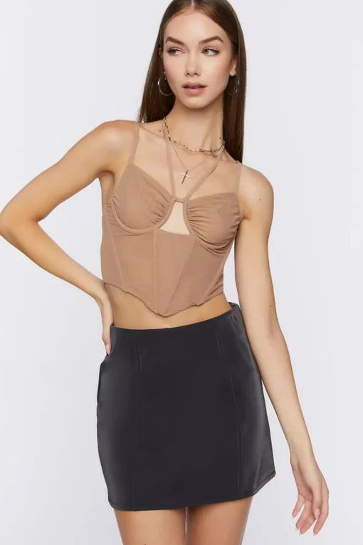 Cropped Cutout Bustier Cami