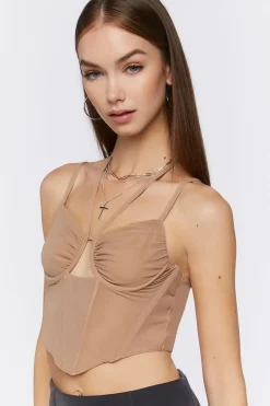 Cropped Cutout Bustier Cami