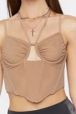 Cropped Cutout Bustier Cami