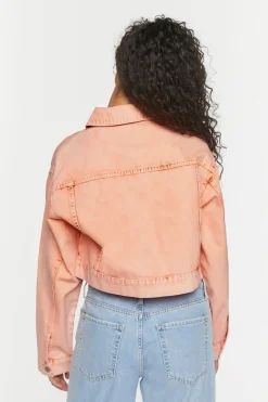 Cropped Denim Trucker Jacket