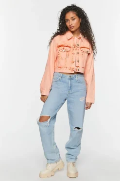 Cropped Denim Trucker Jacket
