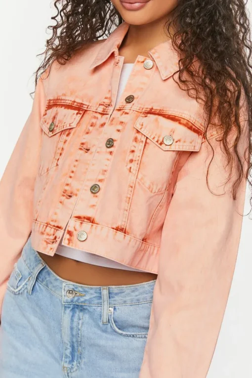 Cropped Denim Trucker Jacket