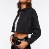 Cropped Drop-Sleeve Shirt