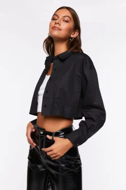 Cropped Drop-Sleeve Shirt