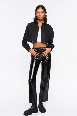 Cropped Drop-Sleeve Shirt