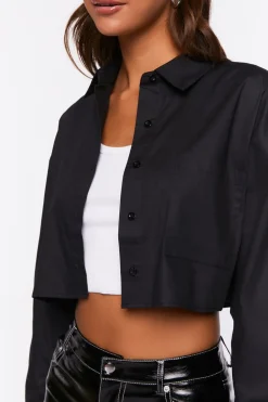 Cropped Drop-Sleeve Shirt