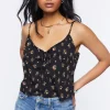 Cropped Floral Print Cami