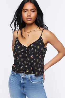 Cropped Floral Print Cami