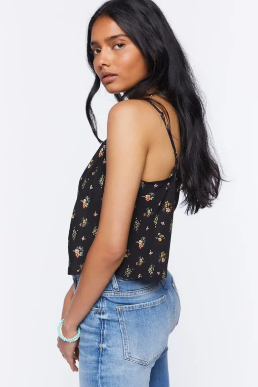 Cropped Floral Print Cami