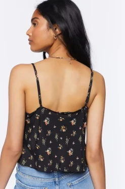 Cropped Floral Print Cami