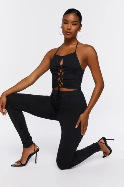 Cropped Halter Top & Pants Set