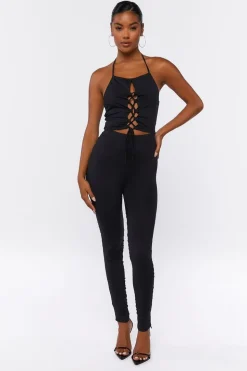Cropped Halter Top & Pants Set