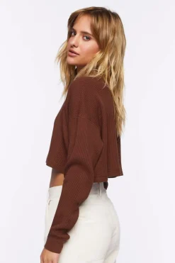 Cropped Henley Top