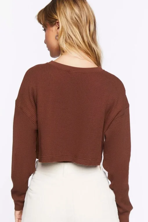 Cropped Henley Top