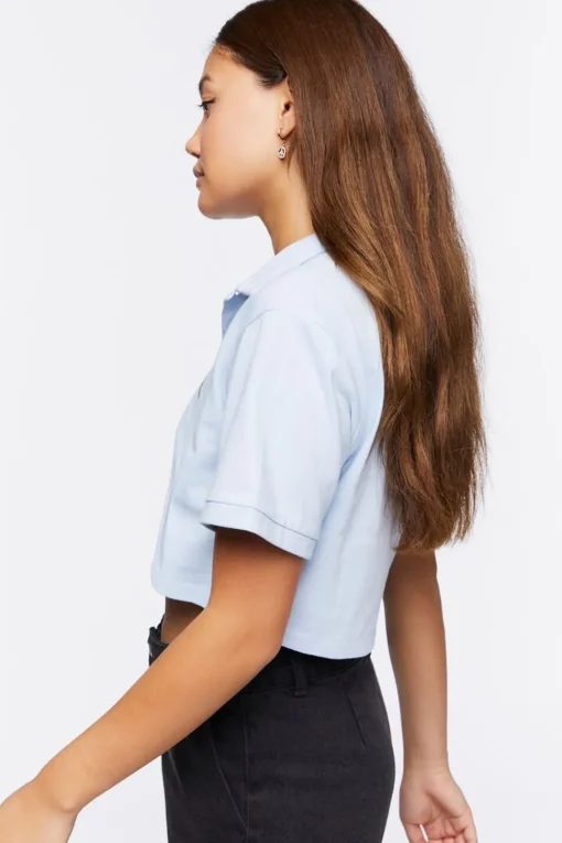 Cropped La Graphic Polo Shirt
