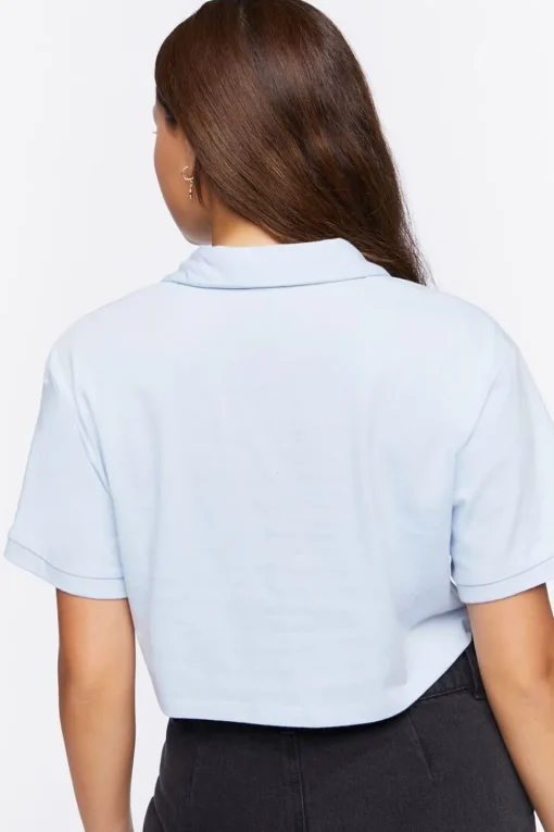 Cropped La Graphic Polo Shirt
